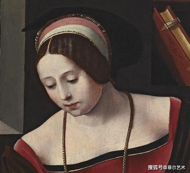 菲尔赏画 女性半身画像大师 在室内弹奏琵琶的女子 马格达伦