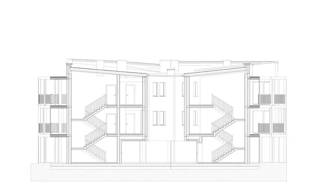 出框定自由不规则多边形全建筑露台环绕公寓