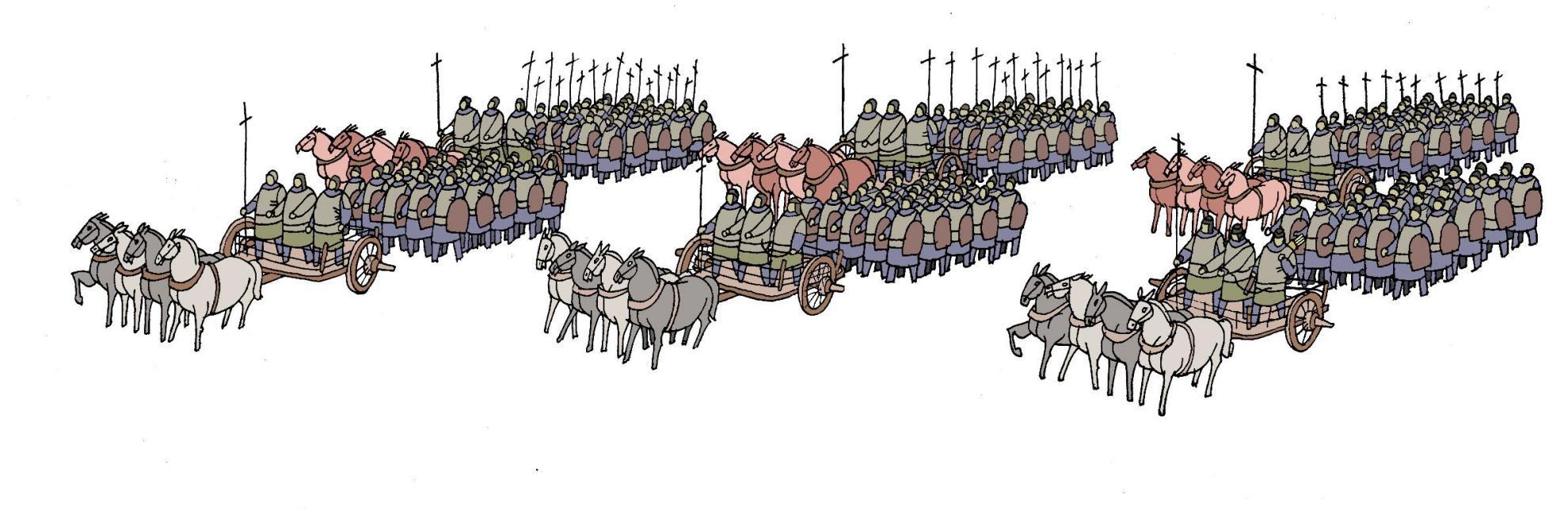 战车前往了吴国,开始手把手的教导吴国人如何进行车战,因为春秋时的