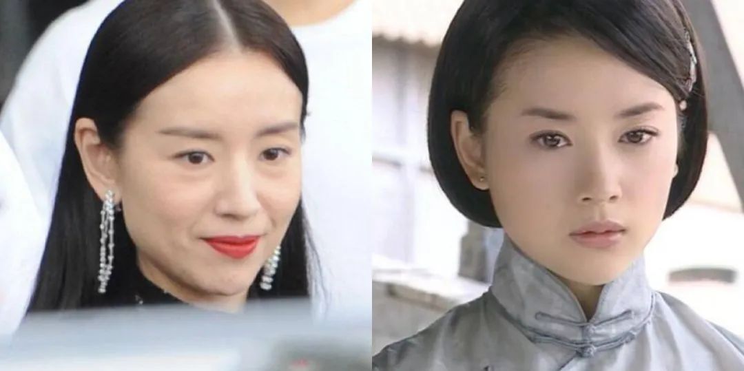 相反,年轻时眉骨平直,骨量轻的陈德容,年龄大了之后不仅挂不住肉不抗
