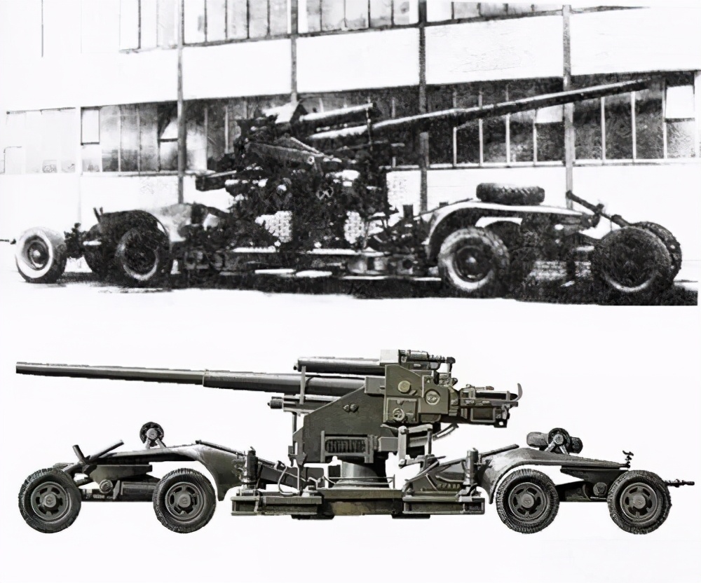 (128mm炮的拖拽方案)德军装备的各种重型高射炮中,flak 40型128mm炮最