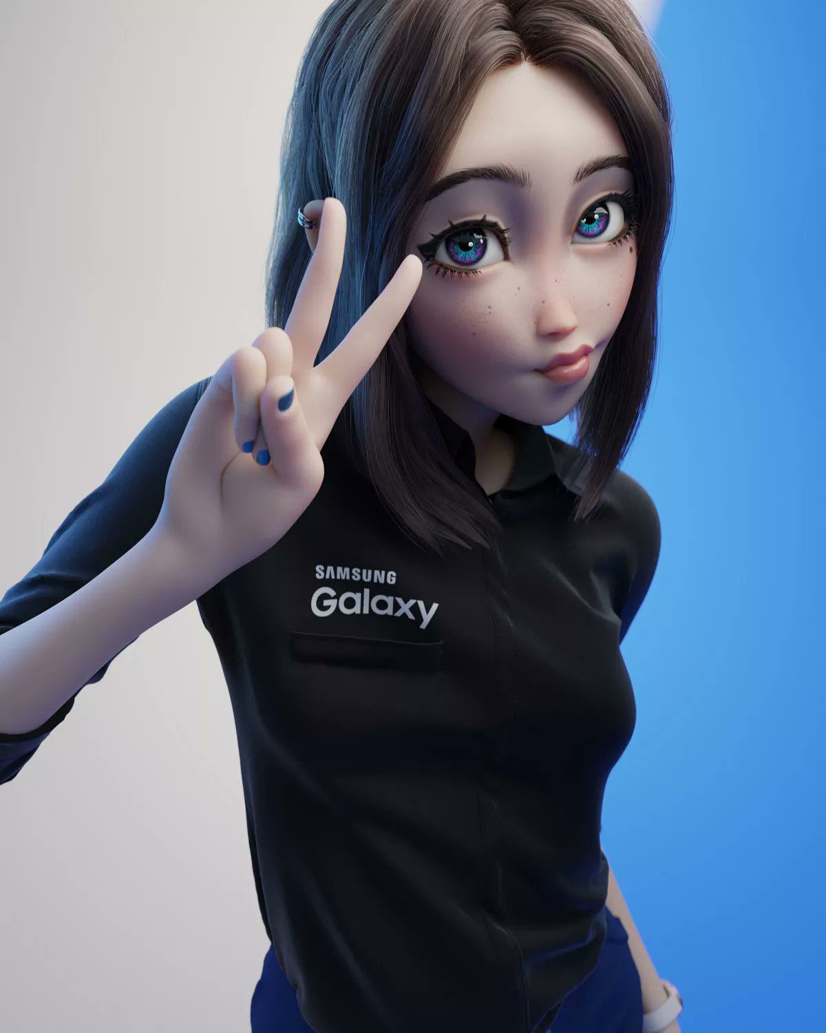 网传三星将推全新虚拟助手小姐姐“sam”，看上去开朗漂亮galaxy 6812