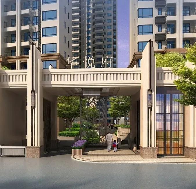 贵族精奢匠造,尽显豪宅风范市场近乎"绝迹"气派尺度华悦府主入口巨筑