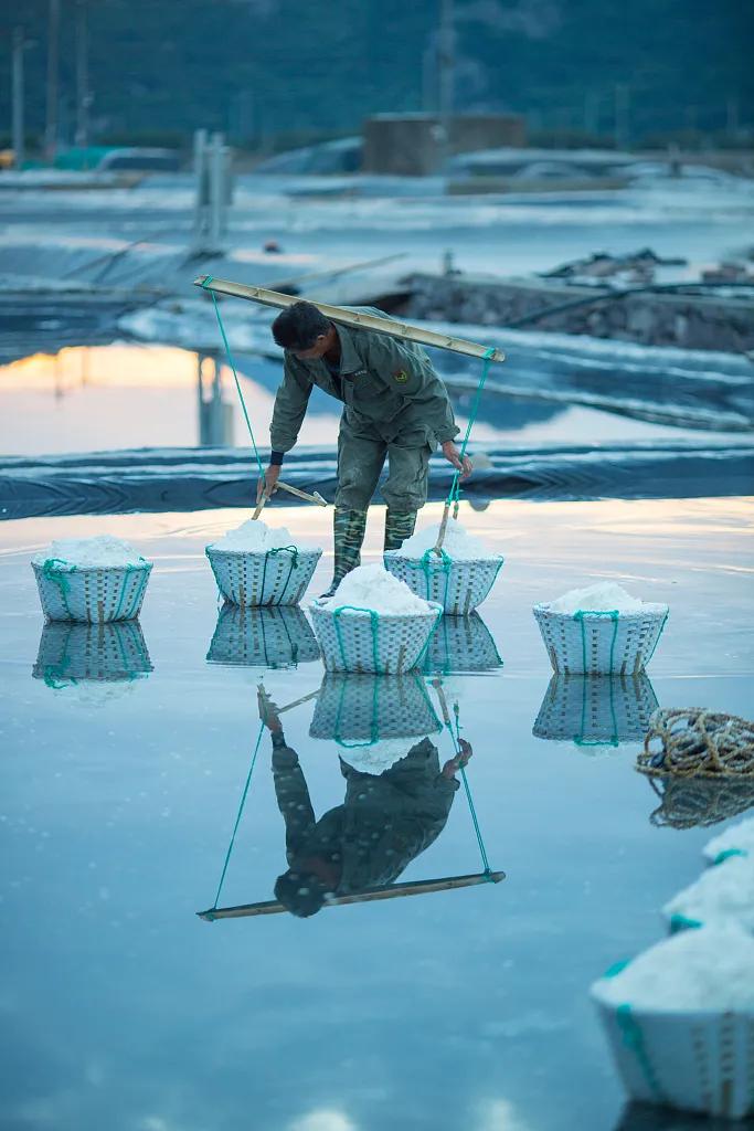 白峰镇外峙岛盐城,浙江最后一座古法晒盐的盐场