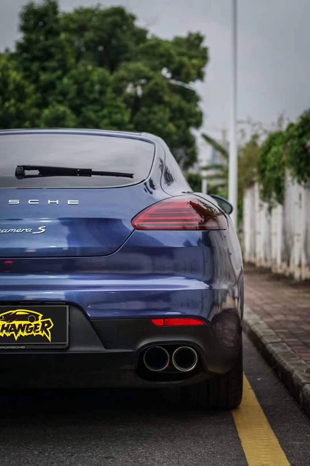 保时捷帕拉梅拉贴膜ichanger(icr)改变者超亮金属银河蓝