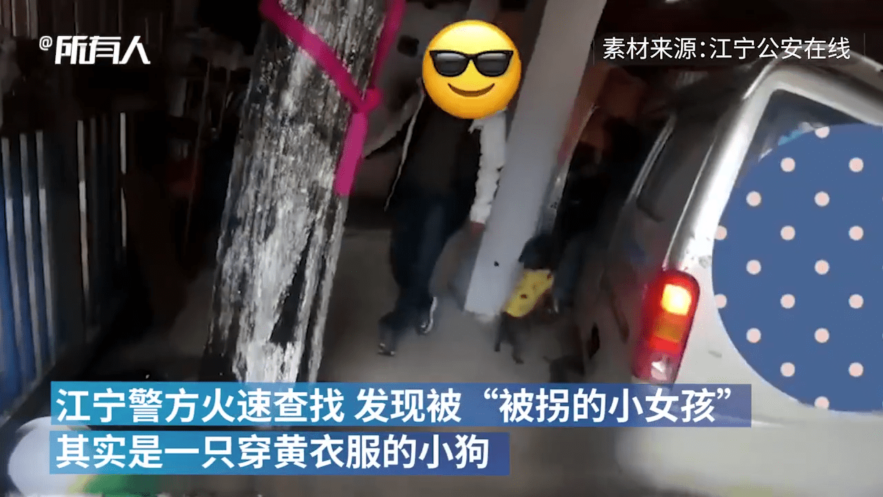 疑似,被,拐,小女孩,其,实是,小狗,警方,为,【, . 疑似被拐小女孩其实是小狗 警方：为热心市民点赞