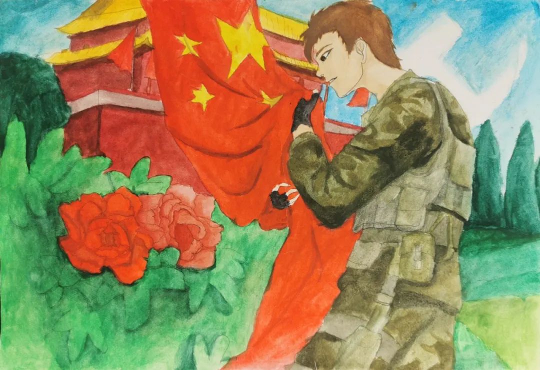 《五星红旗,你是我的骄傲,吕伟辰,大芬社区,指导老师:陈远水《爱