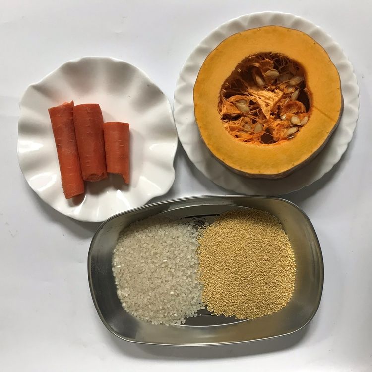 电饭煲|给孩子做碗南瓜胡萝卜双米粥，好喝营养又黏糊，适合做早餐
