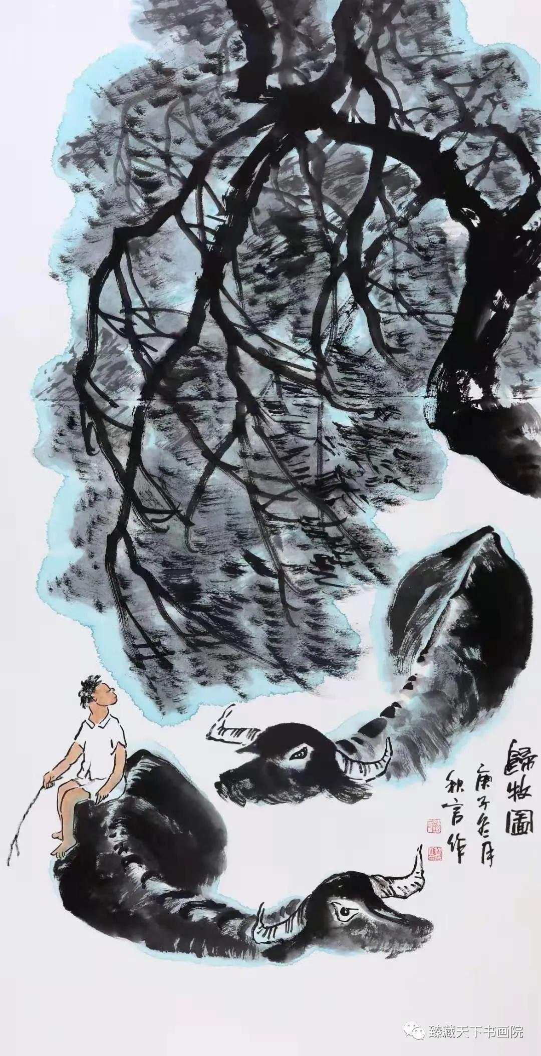 作为画家的刘秋言对牛很是喜爱,从创作的作品多次在国内获奖,其中多幅