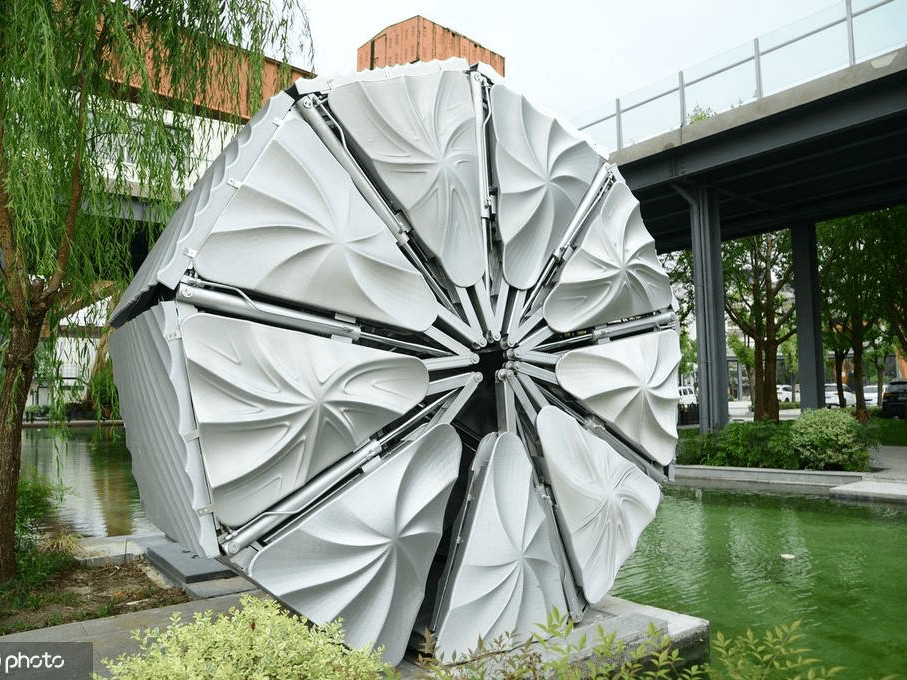 我国首座3d打印景观伸缩桥亮相上海 科技感十足