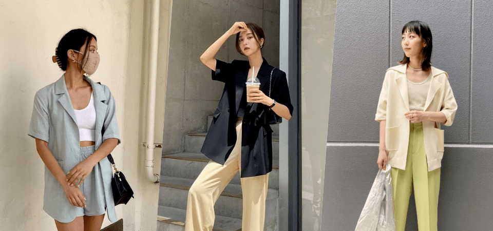 西裤|夏日女生的薄西装日常搭配推荐，完美的上班造型飒爽又利落