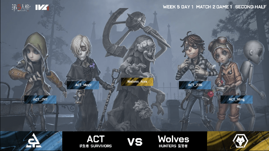 机械师|第五人格2021IVL夏季赛常规赛 Wolves vs ACT 第一局