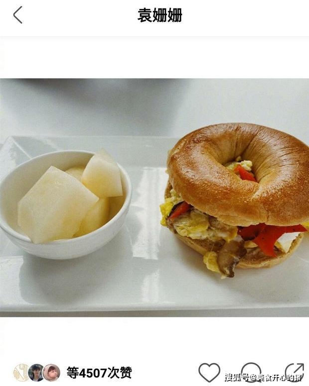 食欲|看众明星们晒早餐,各个有特色,关晓彤的生菜卷豆芽,最有意思