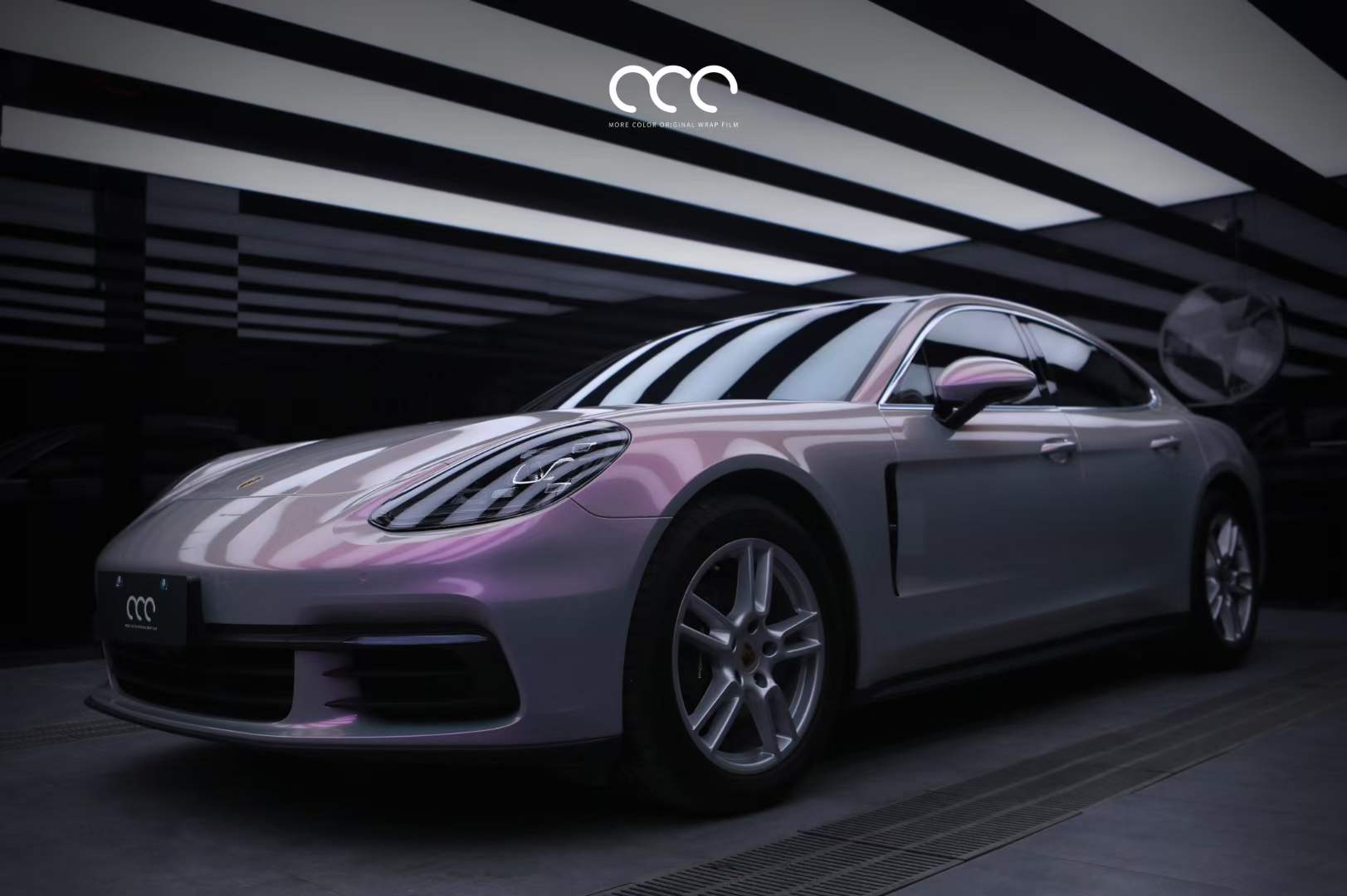 保时捷帕拉梅拉贴膜mcwrap漫彩改色膜梦幻灰_gray