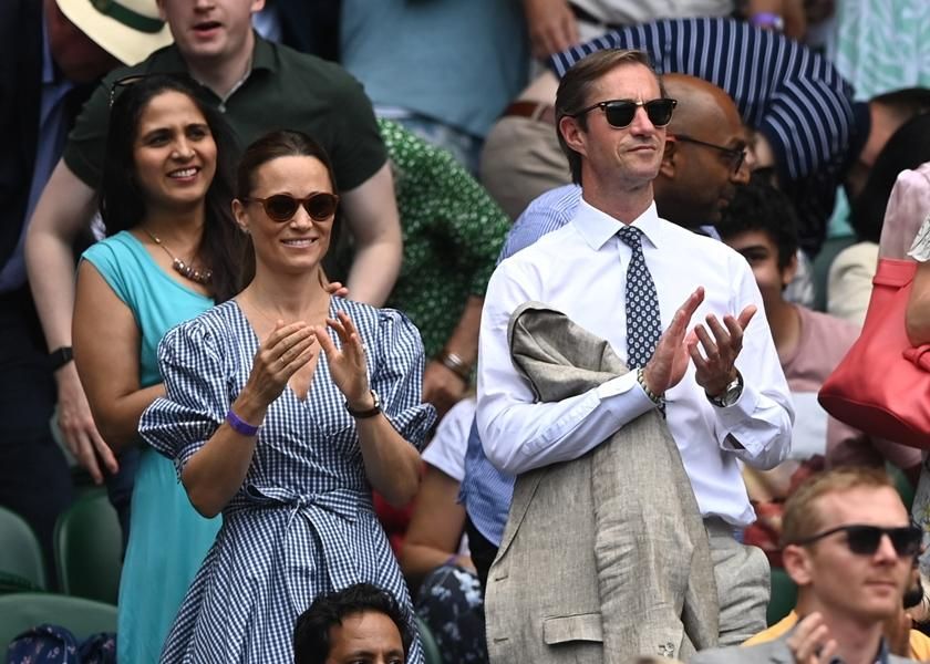 球赛|凯特居家隔离一周解放，绿色洋装抢镜网球赛，娘家总动员现时尚力