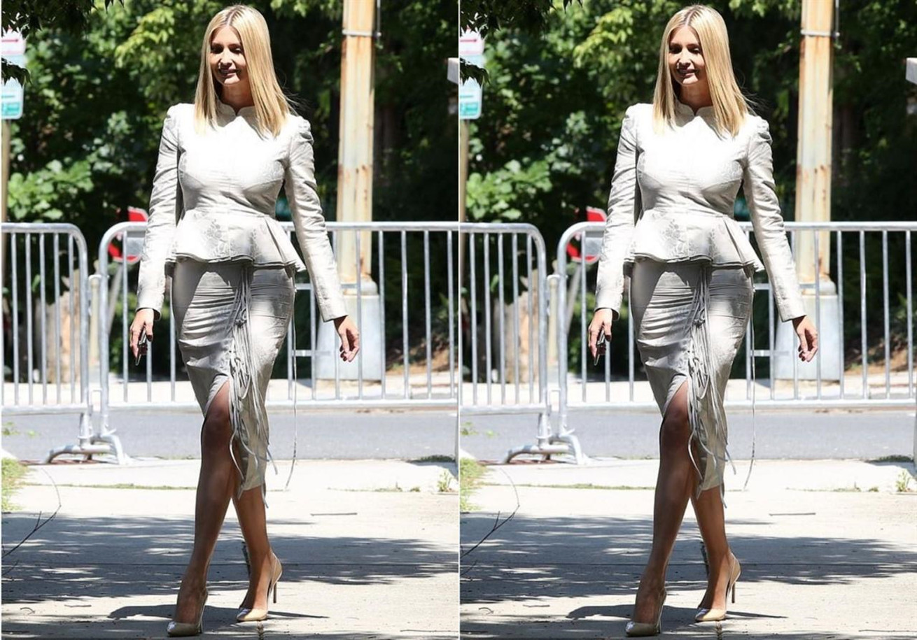 设计|伊万卡似真人芭比，这么紧的裙装都能塞进去，婀娜身段不像38岁