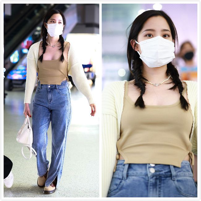 黑色|娜比真是“妹系”女星 麻花辫可爱感满满