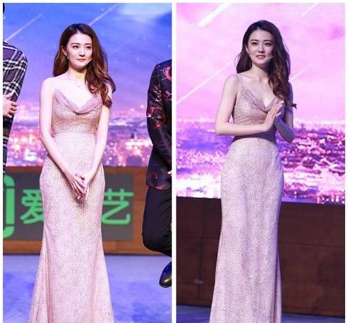 浅色|徐璐胆子真大，居然直接穿着深V婚纱出镜，看了真想把她娶回家