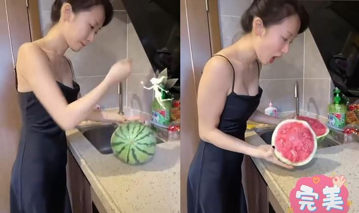 身材|李念在家真高调，素颜穿吊带裙打扮性感，36岁徒手拳打西瓜太野蛮