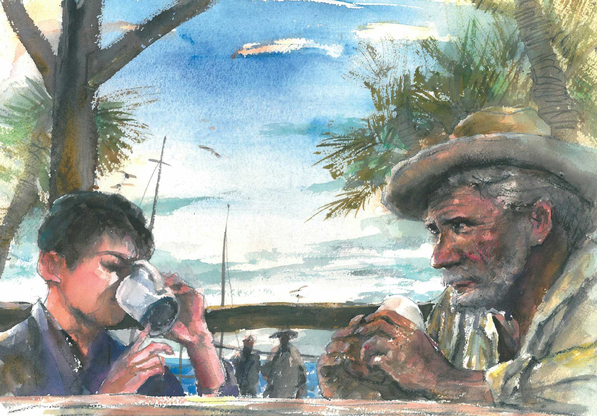 海明威老人与海生活中可以有失败但不应该是被自己打败