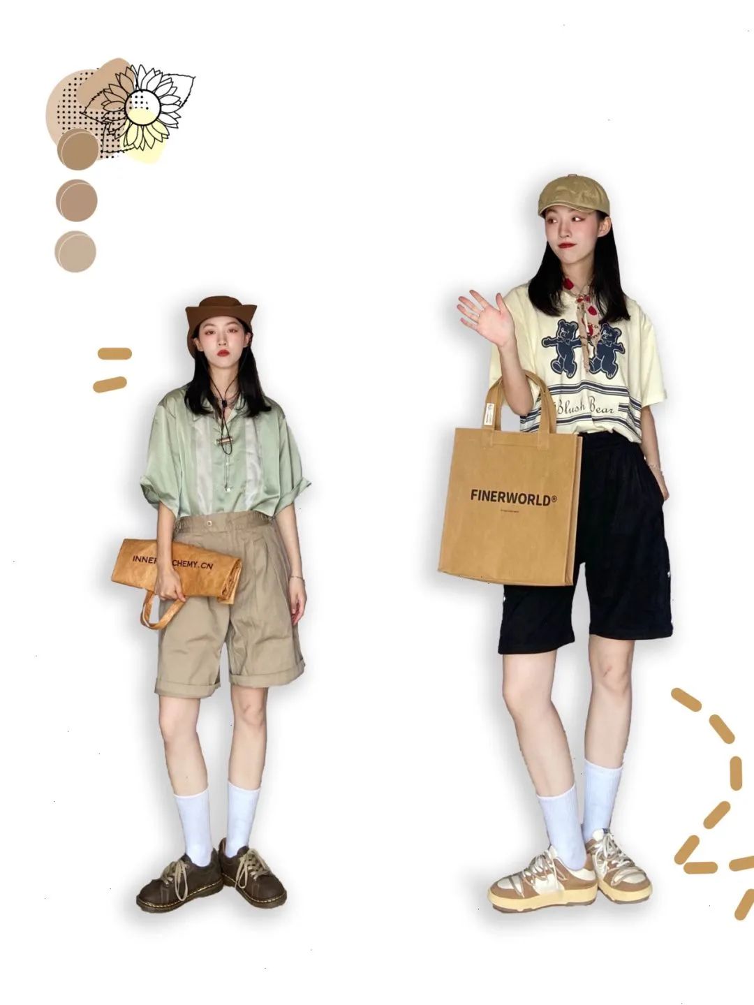 束进|OOTD无性别穿搭1女生工装复古少年感搭配