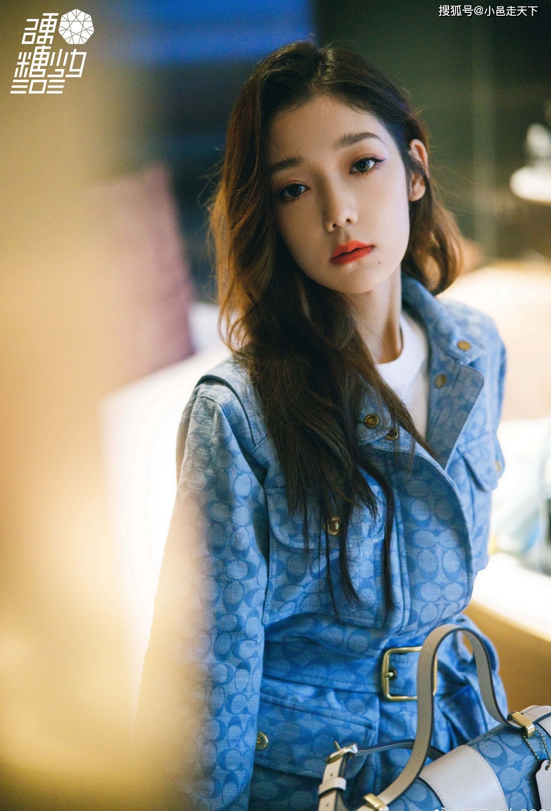 硬糖少女浅色印花妞子套装夏日写真