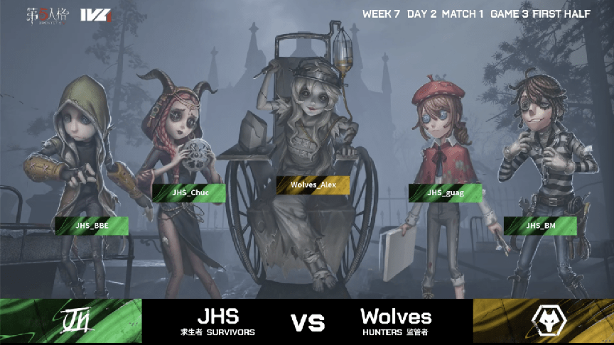 pick|第五人格2021IVL夏季赛常规赛Wolves vs JHS 第三局