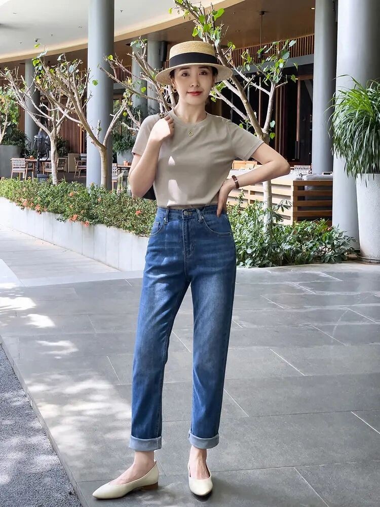 西裤|夏季短袖单品怎么穿才时髦？只需搭配这3款裤子，气质翻倍又高级