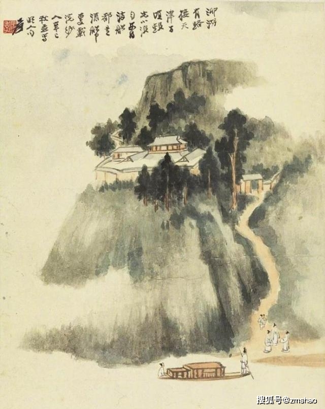 張大千国画“竹林七賢”骨董山水画 （从御制瓷珍到书画精品| 东京