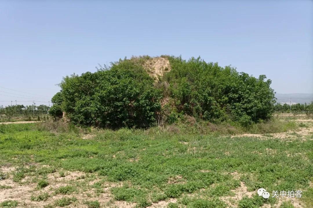 唐昭陵陪葬墓区航拍兰陵公主李淑与驸马窦怀哲墓