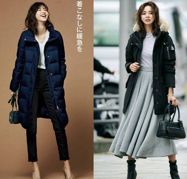 藏蓝色|奔五女人羽绒服别总选黑白灰，显老！多穿这四种颜色，时髦显气质