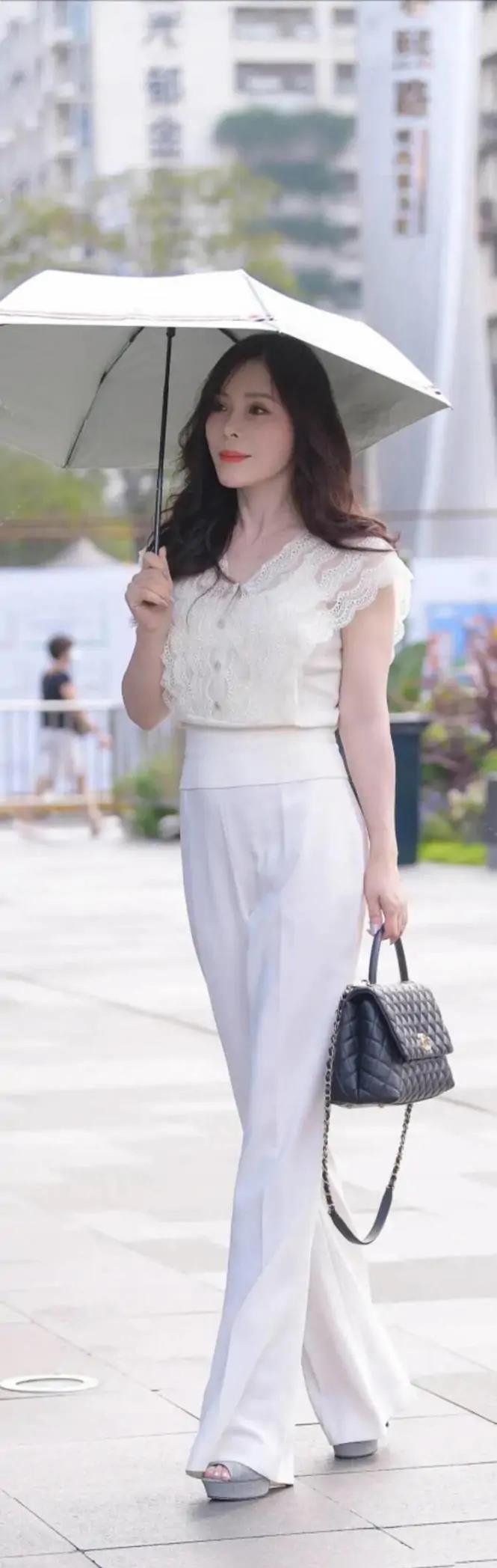名媛|色阔腿裤搭配法式小衫，高贵又有气质，颇有名媛淑女范