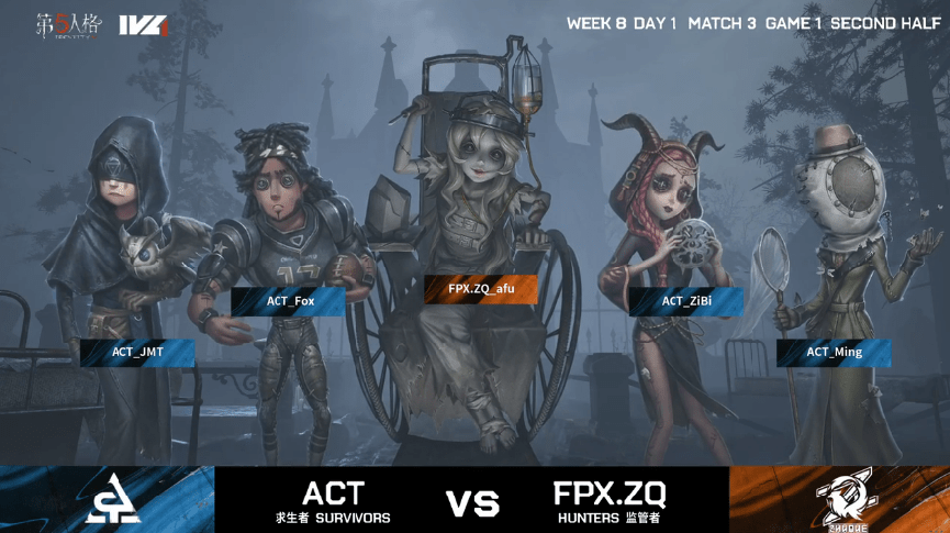 pick|第五人格2021IVL夏季赛常规赛FPX.ZQ vs ACT第一局