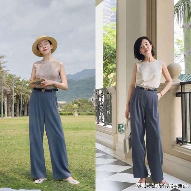 色彩|夏天不一定穿裙子才好看，今年流行“T恤+长裤”，适合40岁女人