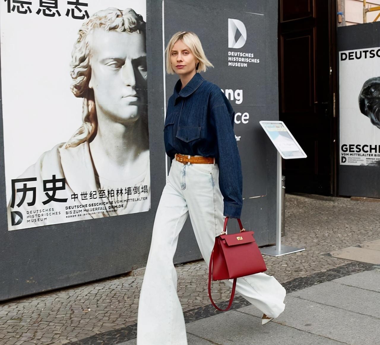 颜色|百搭御寒的牛仔阔腿裤你get了吗？秋冬季节入手一件，时髦又拉风