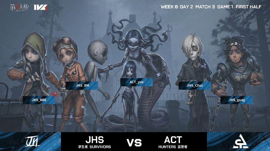 pick|第五人格2021IVL夏季赛常规赛JHS vs ACT第一局