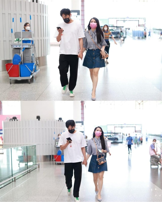 夏天|伊能静真是“优雅派掌门”，穿飘带衬衫配牛仔裙，与秦昊更像姐弟