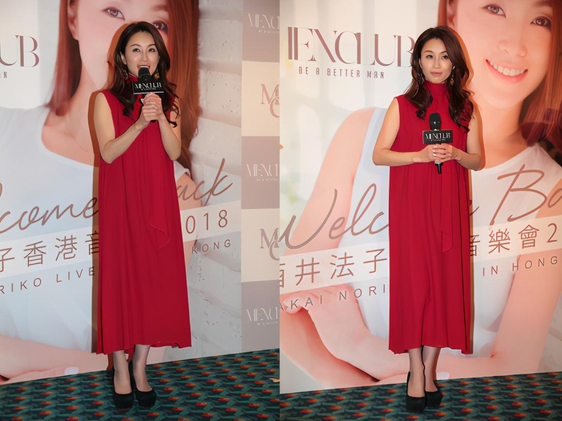 美貌|酒井法子复出后美貌不减,一身红色俏皮长裙出镜,美到人心底