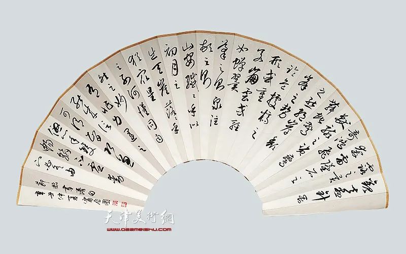 天津市青年书法家宁厚圃扇面书法作品欣赏