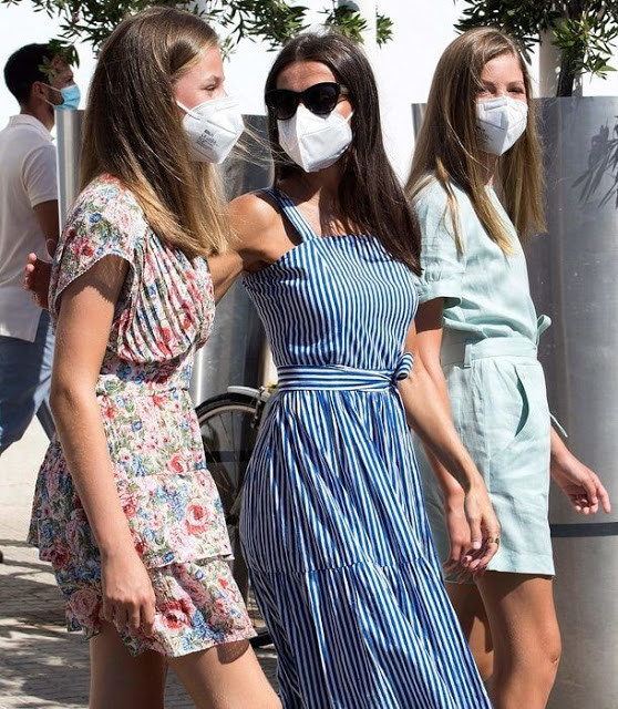 设计|西班牙王后的回眸镜头超惊艳！穿吊带裙秀强悍肌肉，大小公主变美