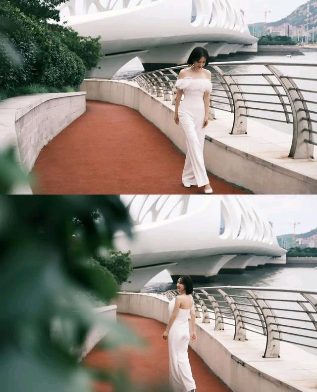 月光|刘敏涛一袭白裙清雅干净，肤白貌美宛如白月光