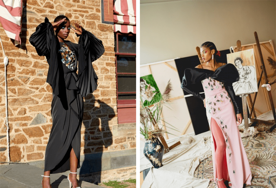 黑色|Bibhu Mohapatra 2021春夏，黄绿色很亮眼，用在裙装中惹人喜爱