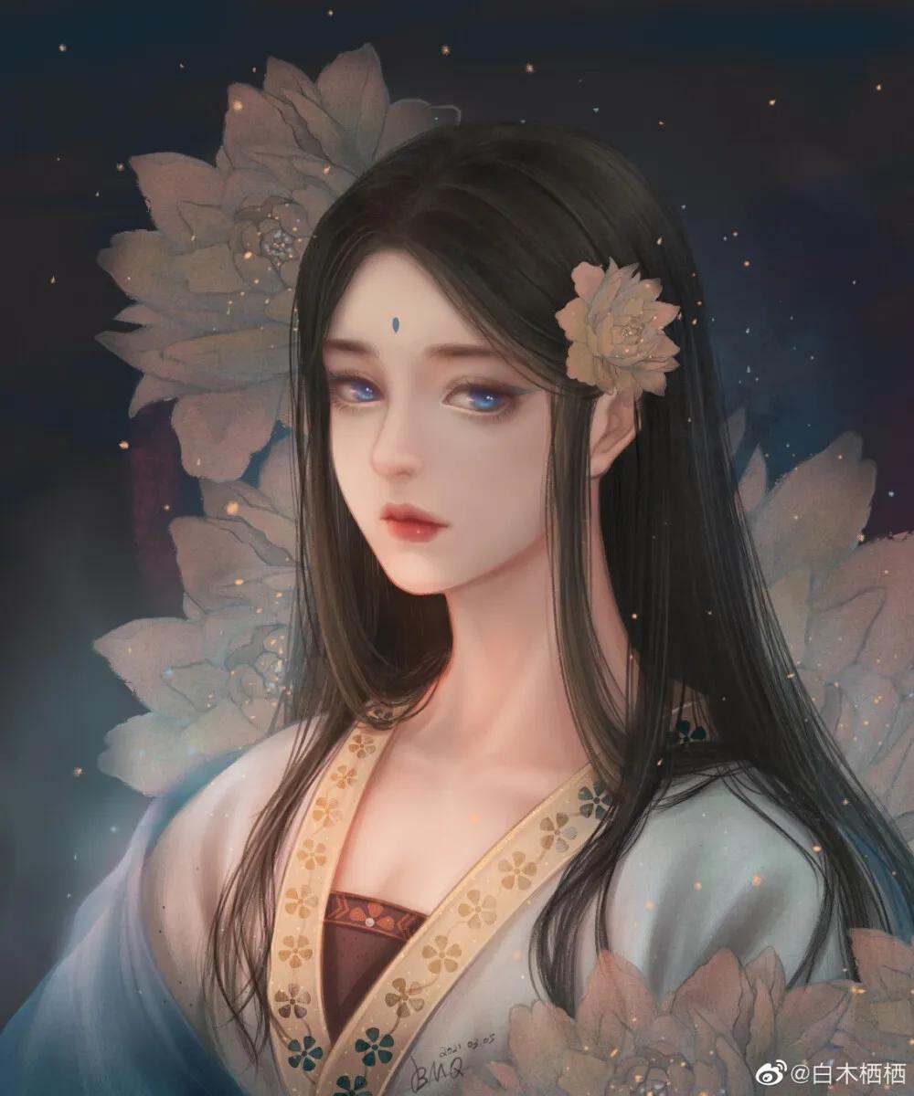 超精美古风美人壁纸云青青兮欲雨水澹澹兮生烟