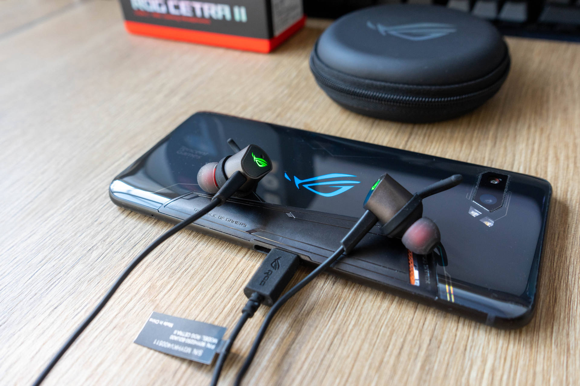 lsr发声单元anc主动降噪体验rog降临2rgb版入耳式游戏耳机