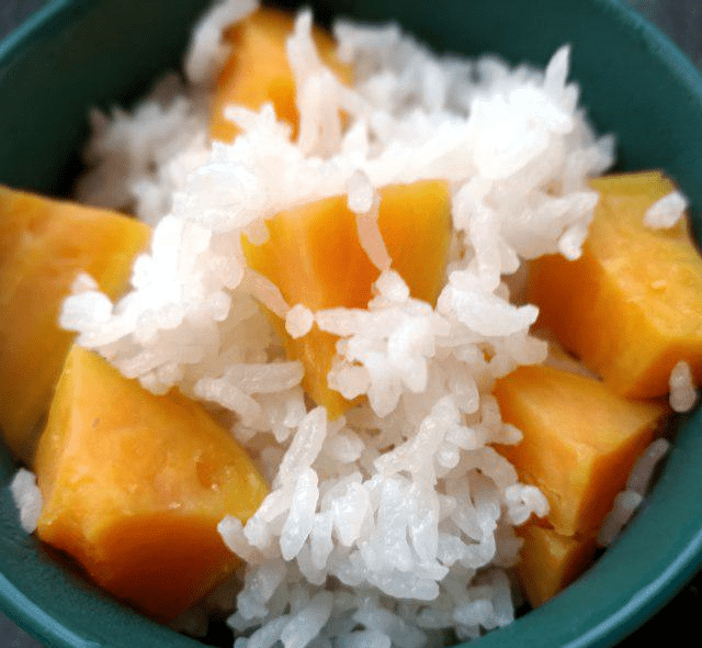 红薯饭,香甜可口,方便又省事_大米