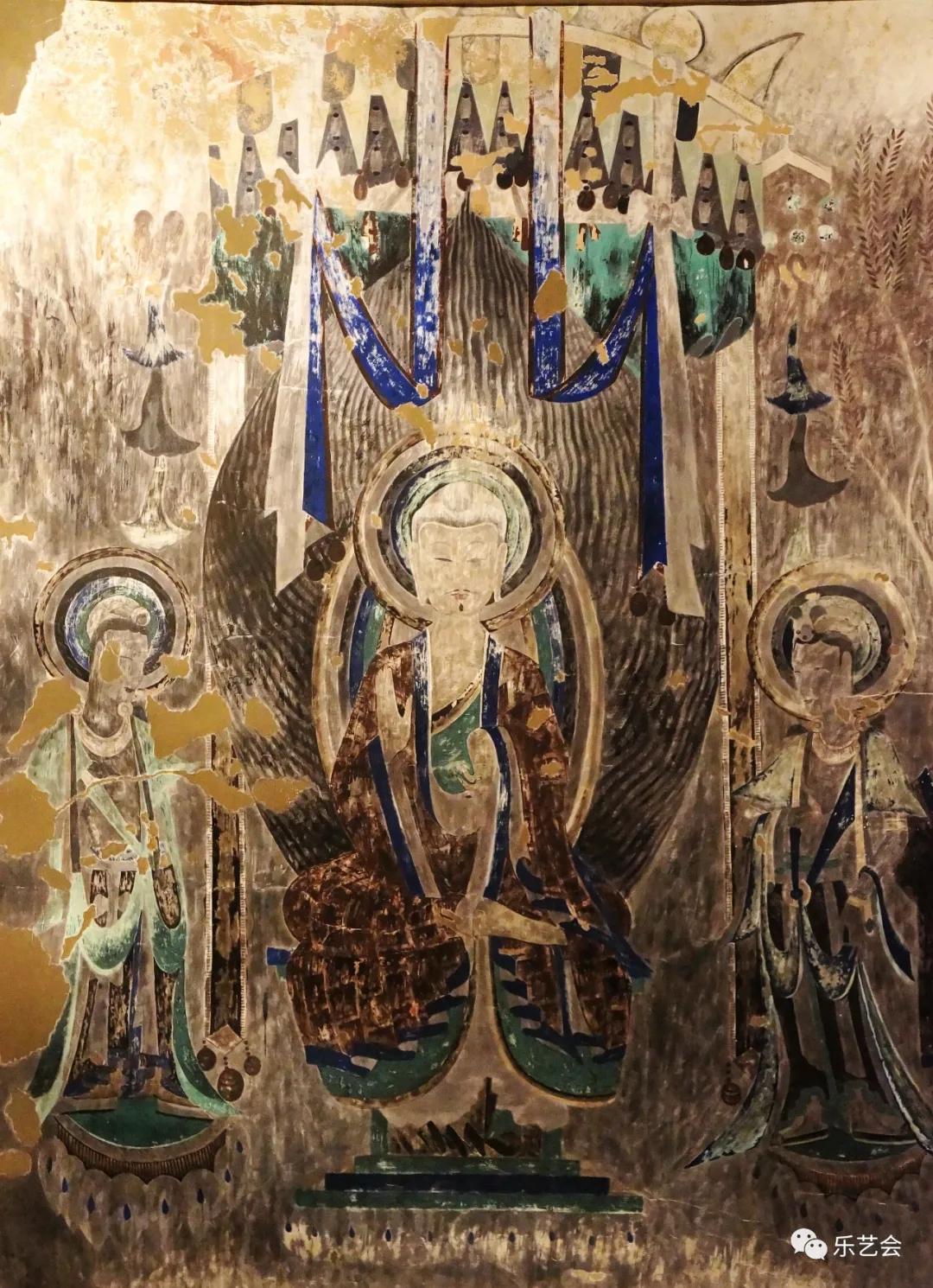 西魏麦积山石窟七佛图临摹施隆多夫分享敦煌之魂艺术展