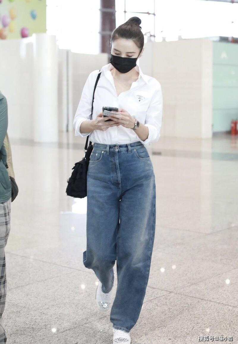 宋佳|宋佳的气质真是一等一的好,简单穿白衬衫+阔腿裤,就美出国际范
