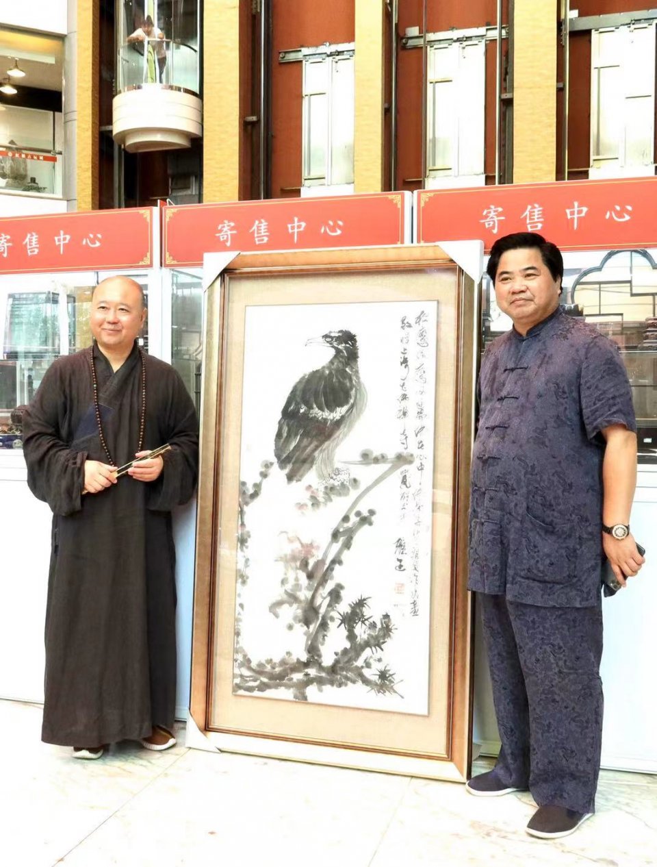 备受国内知名拍卖行青睐的国画家画鹰大家指墨画大师朱祖囯鹰系列