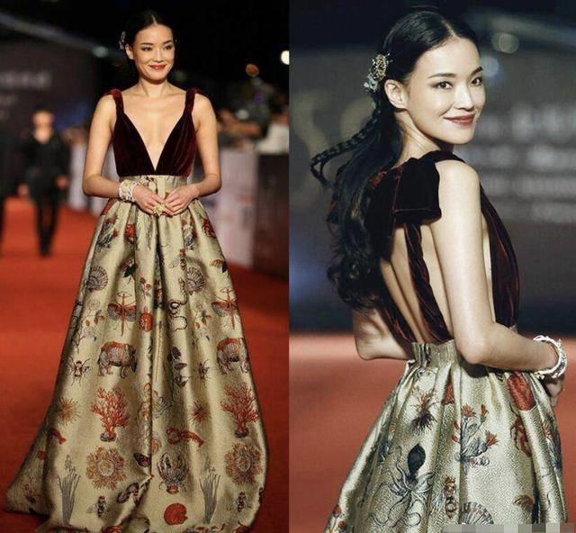 颜色|又被舒淇的“大胆”震住，领口开到腰+大露背的连衣裙都hold得住