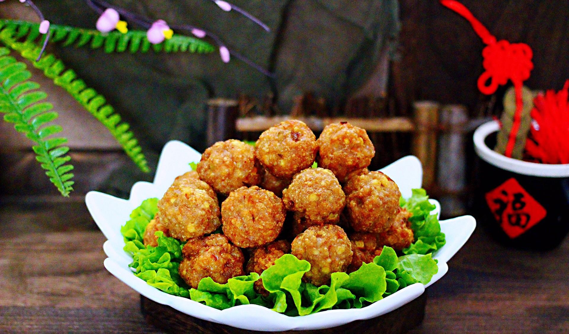 肉丸|#新年开运菜,好事自然来#团团圆圆的香炸猪肉豆腐丸子